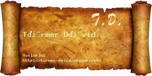 Türmer Dávid névjegykártya