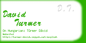 david turmer business card
